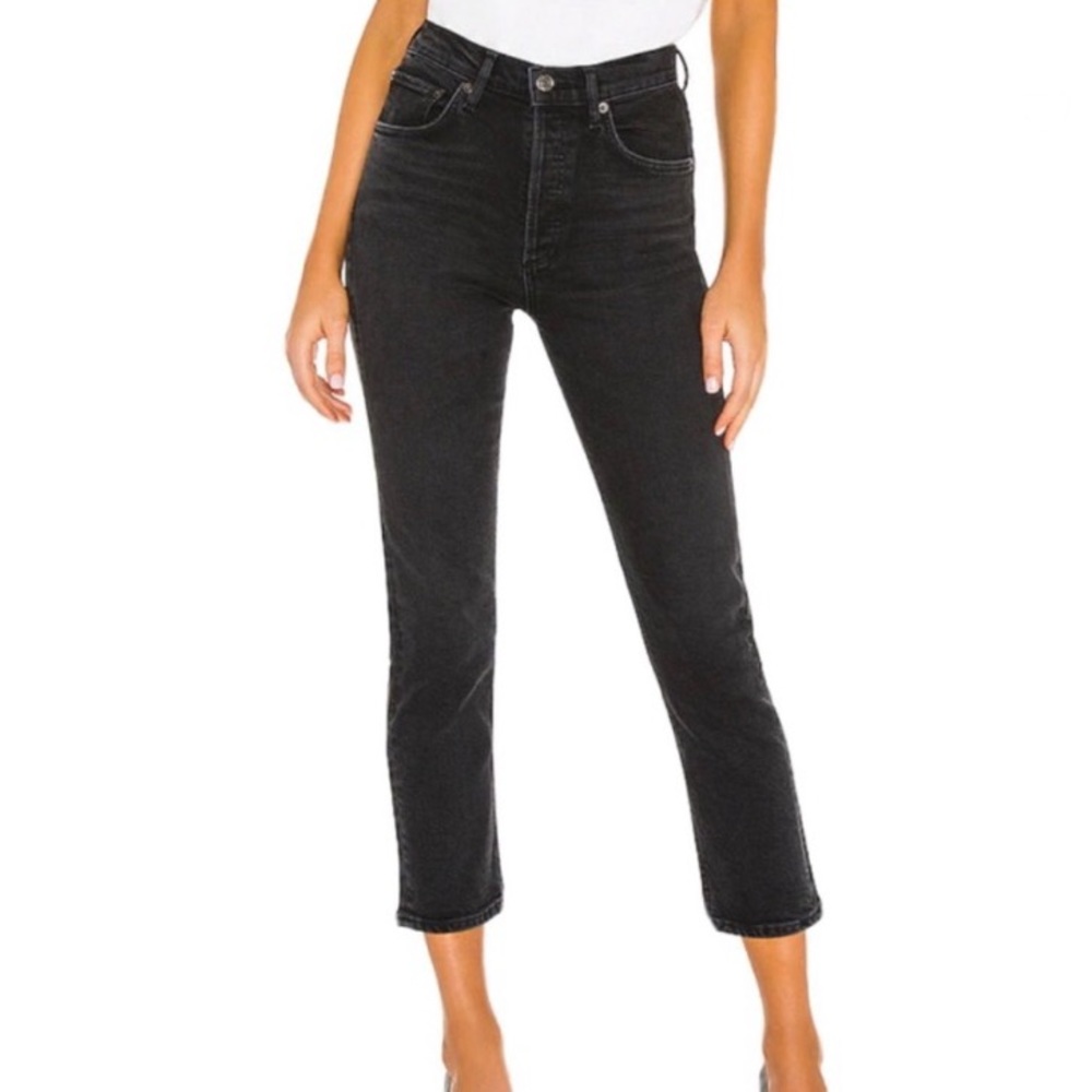 Agolde Riley High Rise Straight Crop